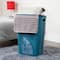 Mind Reader 60L Ventilated Slim Laundry Hamper with Cut Out Handles & Hinged Lid, 2ct.
